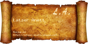 Latzer Anett névjegykártya
